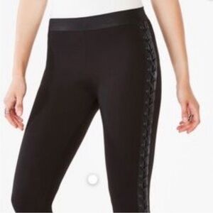 BCBG Maxazria Jaims lace-up Leggings in Dark Fatigue size small